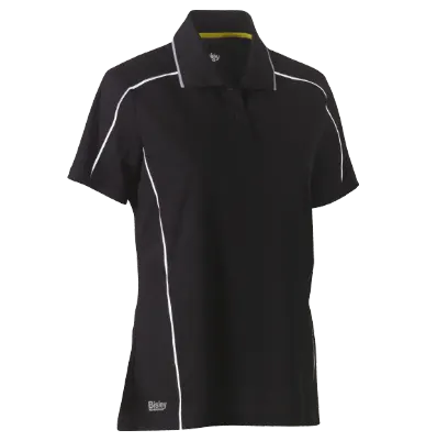 Black short sleeve polo shirt