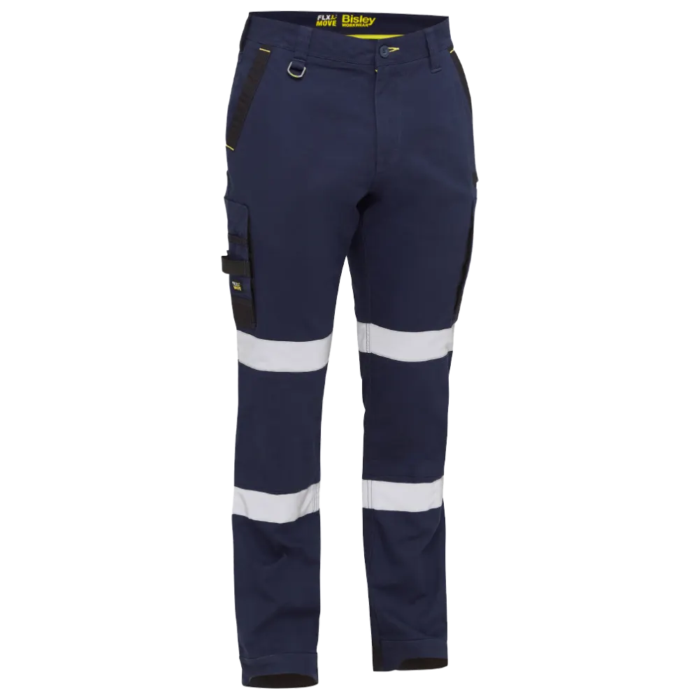 Navy blue reflective cargo pants