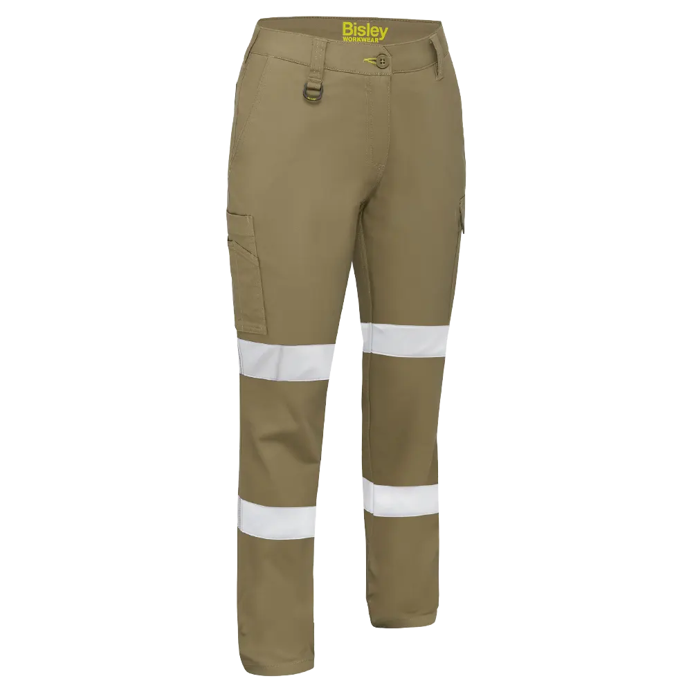 Beige reflective cargo pants