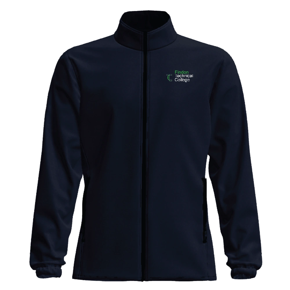 Navy blue Findon Technical College jacket