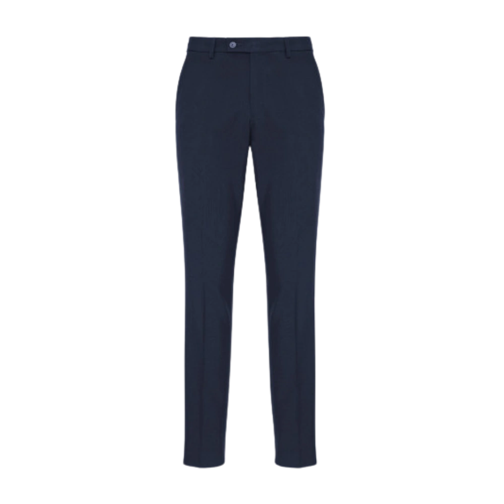 Navy men's slim-fit pant: front view