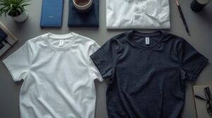 White and black T-shirts
